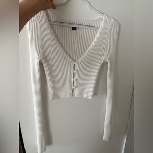 AE Cropped Button-Up Cardigan